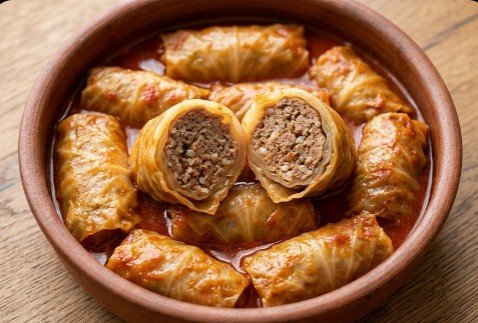 Domaća Sarma u Zemljanom Loncu: Klasik u bogatom crvenom sosu