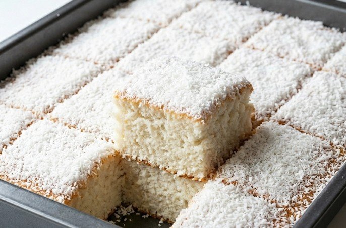 Brze Kokos Kocke: Vazdušasti oblak od jogurta i kokosa
