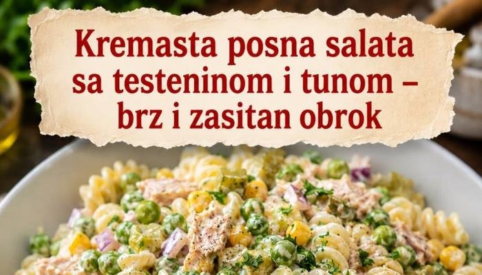 Kremasta posna salata sa testeninom i tunom – brz i zasitan obrok – Blog